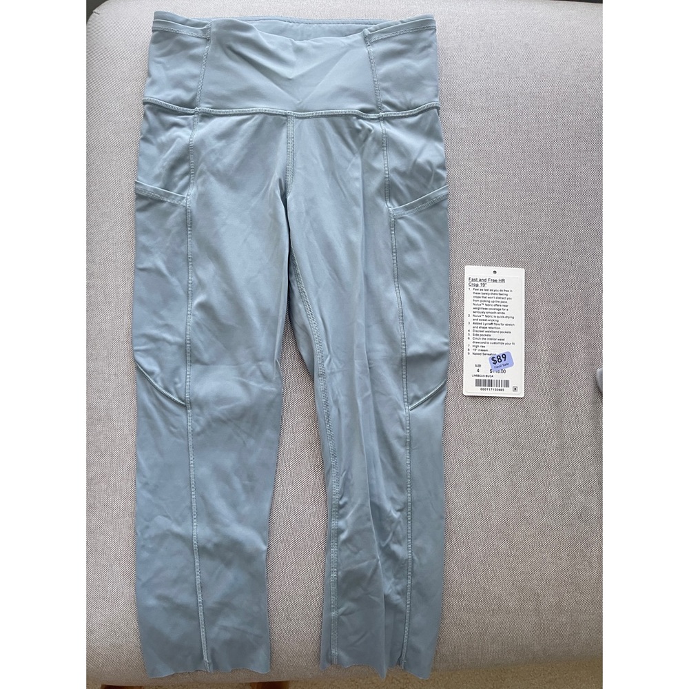 lululemon fast and free hr crop 19